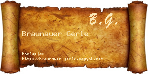 Braunauer Gerle névjegykártya